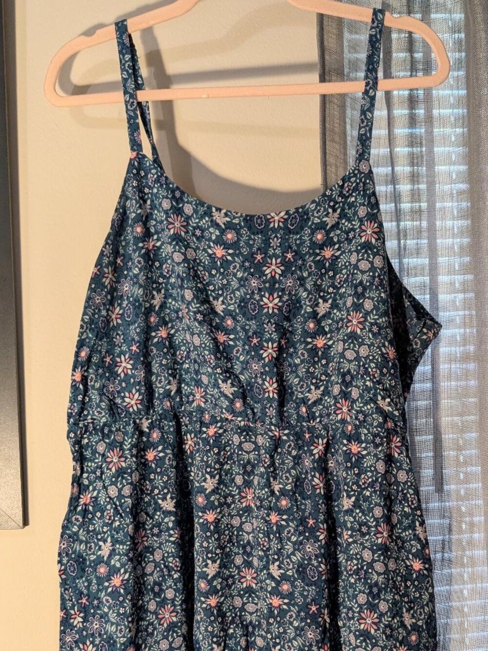 Teal Blue Floral Sleeveless Dress Unbranded Maybe Wild Fable? Size 2